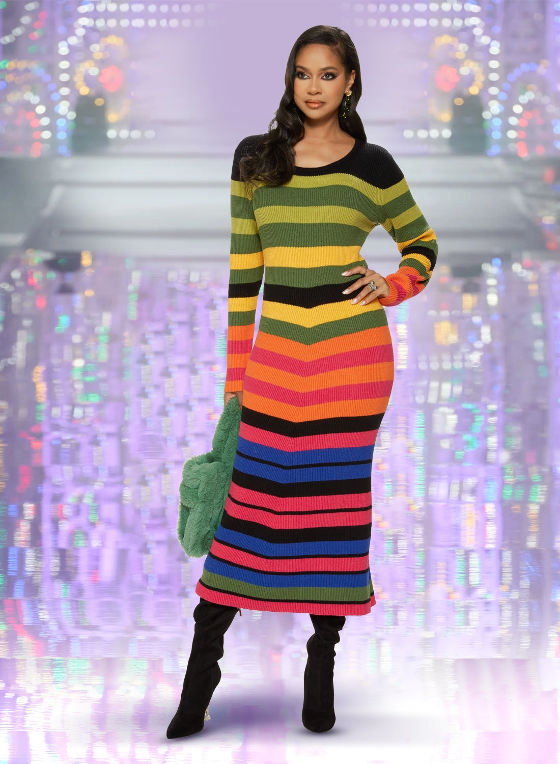 Multi Colored Knit Dress