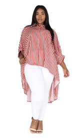 Load image into Gallery viewer, Striped Hi-Low Shirt
