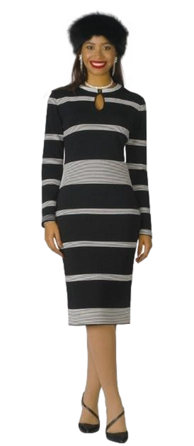 LT-Knit-Dress -Horizontal Stripe