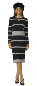 LT-Knit-Dress -Horizontal Stripe
