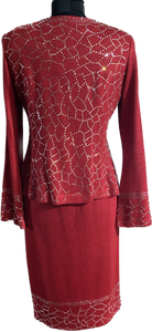 KNY Red Knit Suit